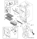 CABINET Diagram and Parts List for FUF20SUERWW  General Electric Freezer