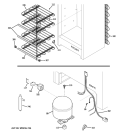 UNIT PARTS Diagram and Parts List for FUM14DTCRWH  General Electric Freezer