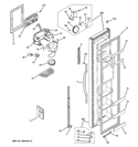 FREEZER DOOR Diagram and Parts List for GSS20IEPJWW  General Electric Refrigerator