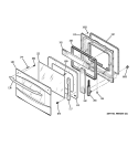 DOOR Diagram and Parts List for PT956SM3SS  General Electric Wall Oven