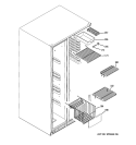FREEZER SHELVES Diagram and Parts List for GCE23LBWIFBB  General Electric Refrigerator
