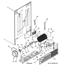 SEALED SYSTEM & MOTHER BOARD Diagram and Parts List for GCE23LBWIFBB  General Electric Refrigerator