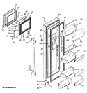 FRESH FOOD DOOR Diagram and Parts List for GCE23LHWIFBB  General Electric Refrigerator