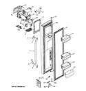 FREEZER DOOR Diagram and Parts List for GSE25MGTJCBB  General Electric Refrigerator