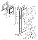 FRESH FOOD DOOR Diagram and Parts List for PCE23NHTJFSS  General Electric Refrigerator