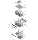 FREEZER SHELVES Diagram and Parts List for PCE23NHTJFSS  General Electric Refrigerator