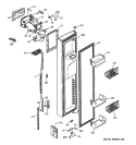 FREEZER DOOR Diagram and Parts List for PSE27NHWICWW  General Electric Refrigerator