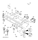 CONTROL PANEL Diagram and Parts List for WSM2780HBWWW  General Electric Washer Dryer Combo