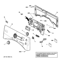 CONTROLS & BACKSPLASH Diagram and Parts List for DPVH890GJ0WW  General Electric Dryer