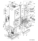 CABINET Diagram and Parts List for GBC12IAXARSS  General Electric Refrigerator