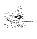 MOTOR-PUMP MECHANISM Diagram and Parts List for GSD5630D02WW  General Electric Dishwasher