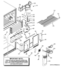 FREEZER SECTION Diagram and Parts List for GTE22FBTJRWW  General Electric Refrigerator