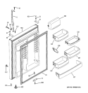 FRESH FOOD DOOR Diagram and Parts List for GTE25DBTJRWW  General Electric Refrigerator