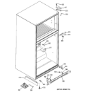 CASE PARTS Diagram and Parts List for GTE25DBTJRWW  General Electric Refrigerator