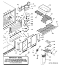 FREEZER SECTION Diagram and Parts List for PTE22LBTJRWW  General Electric Refrigerator