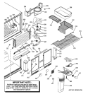 FREEZER SECTION Diagram and Parts List for PTE25SBTJRBS  General Electric Refrigerator