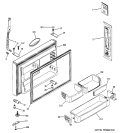 FREEZER DOOR Diagram and Parts List for PTE25SBTJRSS  General Electric Refrigerator