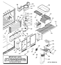 FREEZER SECTION Diagram and Parts List for PTE25SBTJRSS  General Electric Refrigerator