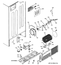 UNIT PARTS Diagram and Parts List for PTE25SBTJRSS  General Electric Refrigerator