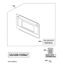DOOR PARTS Diagram and Parts List for ZSC1201NSS01  General Electric Microwave