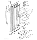 FRESH FOOD DOOR Diagram and Parts List for PCE23VGXAFBB  General Electric Refrigerator
