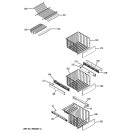 FREEZER SHELVES Diagram and Parts List for PHE25YGXAFBB  General Electric Refrigerator