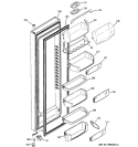 FRESH FOOD DOOR Diagram and Parts List for ZCE23NGTJFNB  General Electric Refrigerator