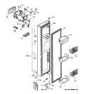 FREEZER DOOR Diagram and Parts List for ZSE27SGWISS  General Electric Refrigerator