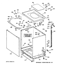 CABINET, COVER & FRONT PANEL Diagram and Parts List for WMCD2050J0WC  General Electric Washer