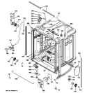 BODY PARTS Diagram and Parts List for ZBD8900P10II  General Electric Dishwasher