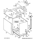 CABINET, COVER & FRONT PANEL Diagram and Parts List for S2100G6WW  General Electric Washer