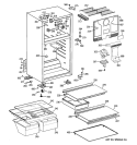 CABINET Diagram and Parts List for GTT16GBSDRCC  General Electric Refrigerator