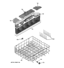 LOWER RACK ASSEMBLY Diagram and Parts List for GLDL500N15WW  General Electric Dishwasher