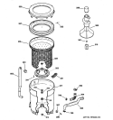 TUB, BASKET & AGITATOR Diagram and Parts List for GNSR2090T9WW  General Electric Washer