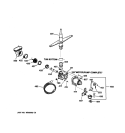 MOTOR-PUMP MECHANISM Diagram and Parts List for GSD3330C04WW  General Electric Dishwasher