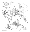 MICROWAVE Diagram and Parts List for JES0737DN1WW  General Electric Microwave