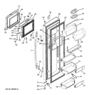FRESH FOOD DOOR Diagram and Parts List for PSK27MHWICCC  General Electric Refrigerator