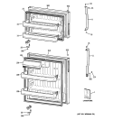 DOORS Diagram and Parts List for GTL17JBWDRBS  General Electric Refrigerator