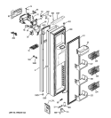 FREEZER DOOR Diagram and Parts List for PIE23NGTIFSV  General Electric Refrigerator