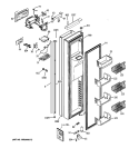 FREEZER DOOR Diagram and Parts List for PIE23VGXAFSV  General Electric Refrigerator