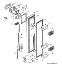 FREEZER DOOR Diagram and Parts List for PSE29NHWICWW  General Electric Refrigerator