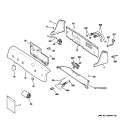CONTROLS & BACKSPLASH Diagram and Parts List for WPRE8320H2WT  General Electric Washer