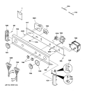 CONTROL PANEL Diagram and Parts List for WSM2700HCWWW  General Electric Washer Dryer Combo