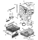 BODY PARTS Diagram and Parts List for GSD5030D00WW  General Electric Dishwasher