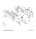 CONTROLS & BACKSPLASH Diagram and Parts List for WBXE2070A0AA  General Electric Washer