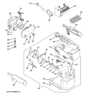 ICE MAKER & DISPENSER Diagram and Parts List for PHE25TGXAFBB  General Electric Refrigerator