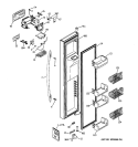 FREEZER DOOR Diagram and Parts List for PSE25VGXACSS  General Electric Refrigerator