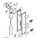 FREEZER DOOR Diagram and Parts List for PSE27NGWIFWW  General Electric Refrigerator