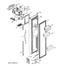FREEZER DOOR Diagram and Parts List for HSK27MGWICCC  Hotpoint Refrigerator