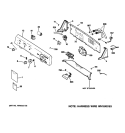 CONTROLS & BACKSPLASH Diagram and Parts List for VWSR4160G3WW  Hotpoint Washer